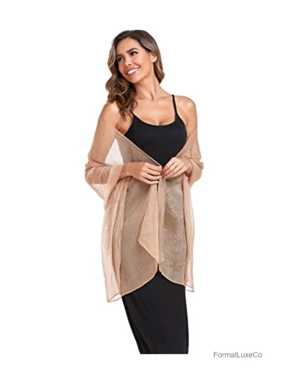 Silk Crepe Shawl Wrap Lightweight Sheer Scarf Evening Wedding Party